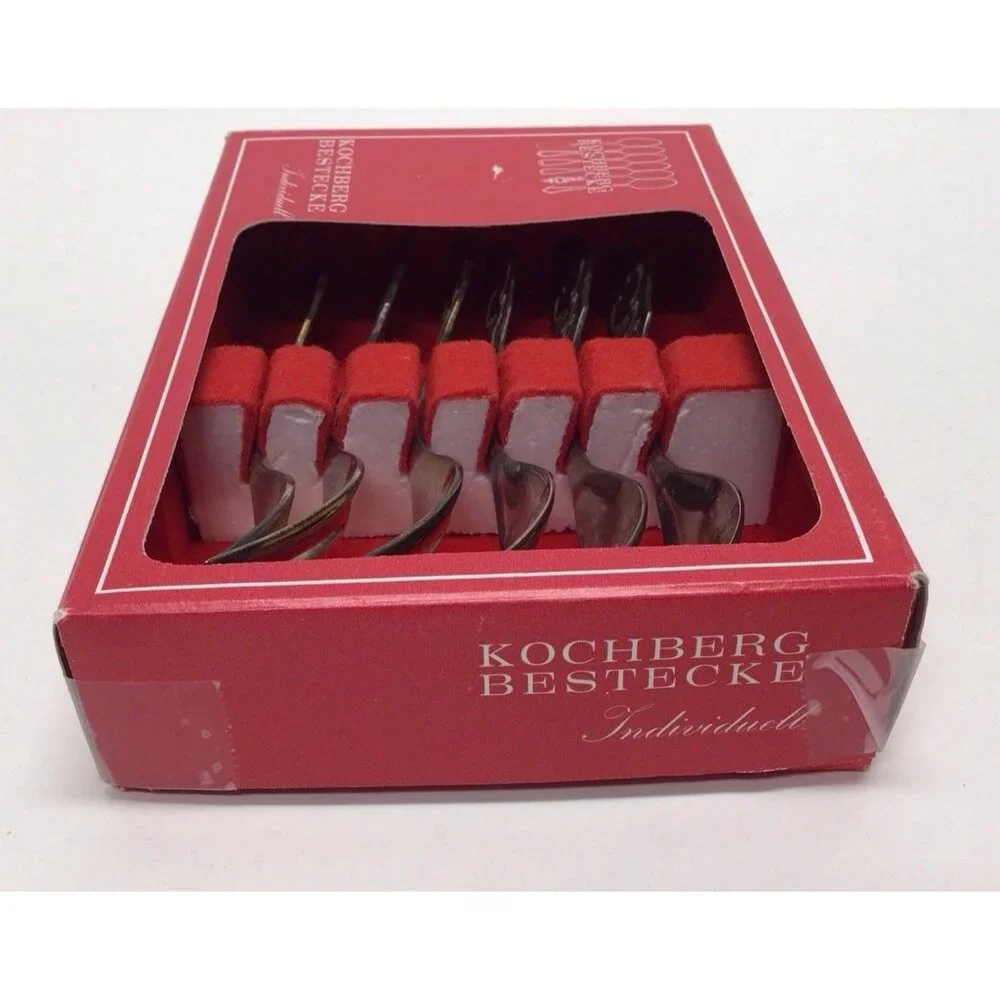 Kochberg Bestecke Hartglanz Silverplate Appetizer Mini Forks In Box Silber 90g